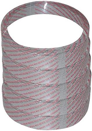 Clear w/Red Safety Print 4.75" x 1" Heat Shrink Deli Container Bands 5000/CS