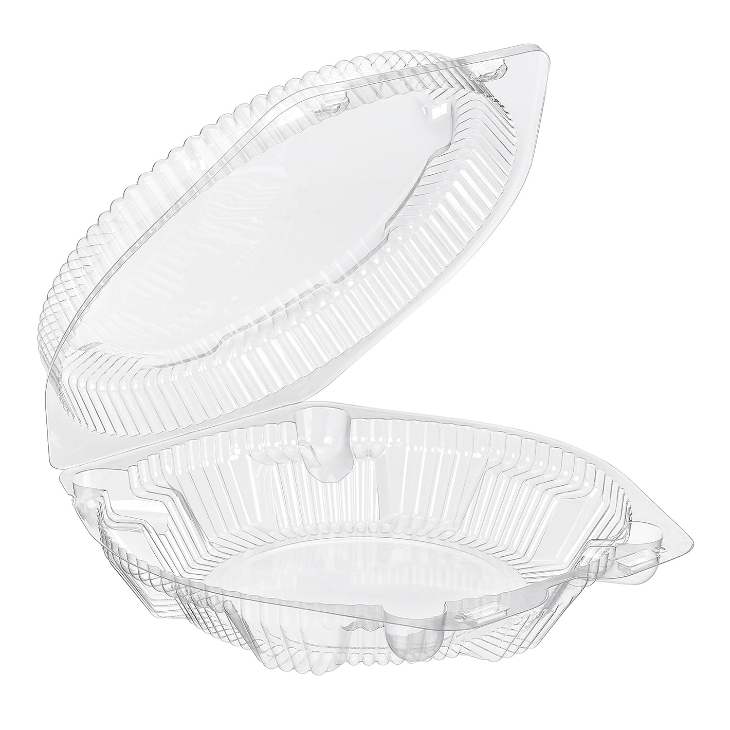 Inline Clear Plastic Low Clamshell for 8" Foil Pie Pan 200/CS