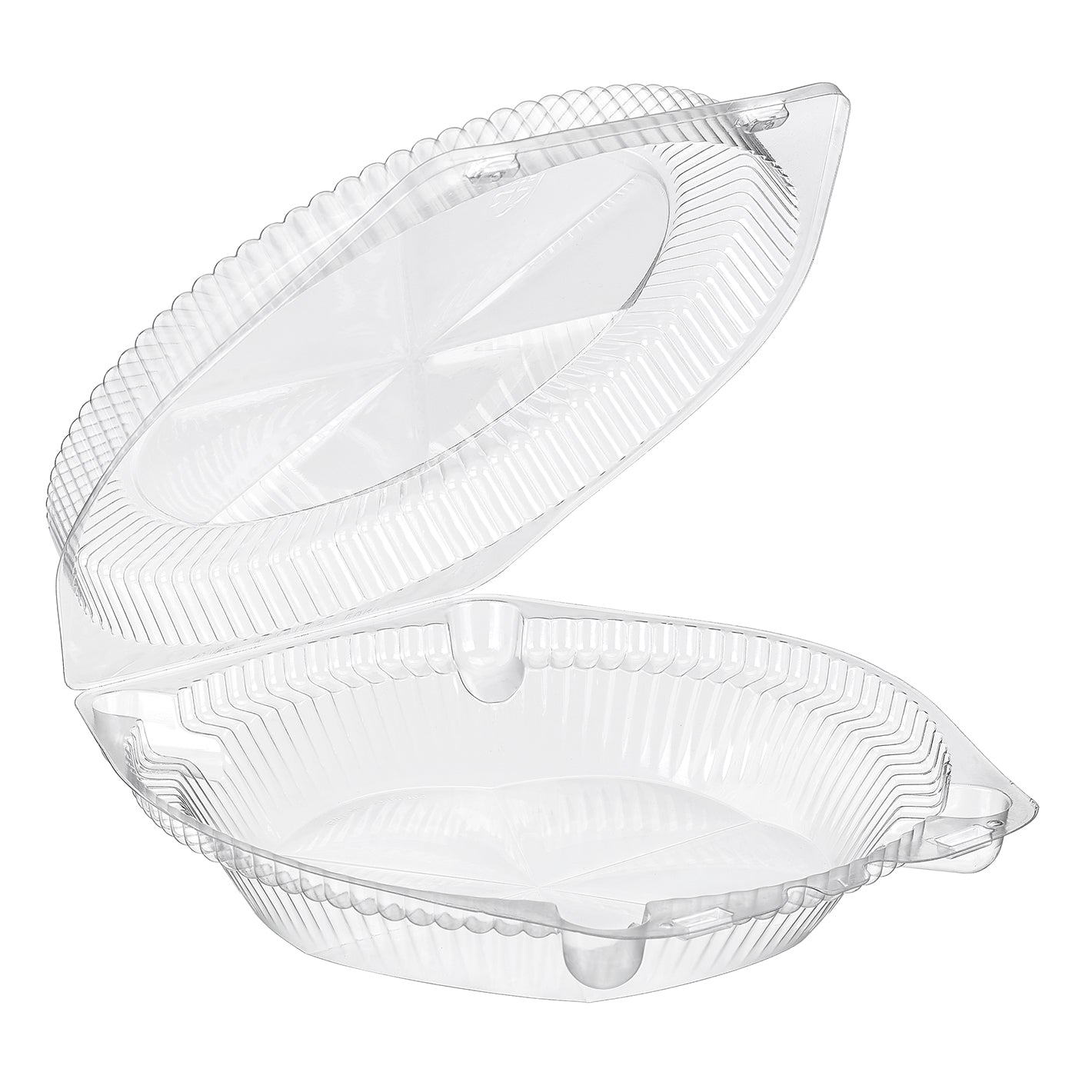 Inline Plastics Clear Plastic Low Clamshell for 9" Foil Pie Pan 200/CS
