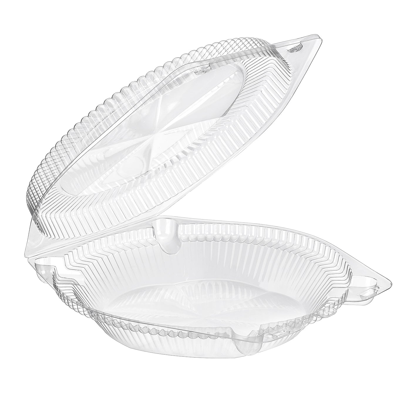 Inline Plastics Clear Plastic Clamshell for 10" Foil Pie Pan 200/CS