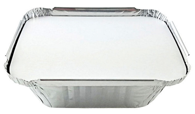 Handi-Foil 1 lb. Oblong Foil Take-Out Pan w/Board Lid