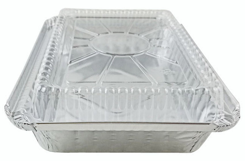 1 1/2 lb. Oblong Shallow Foil Pan w/Dome Lid