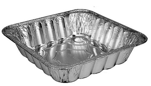 Handi-Foil Large 10" x 10" Square Aluminum Foil Cake/Poultry Pan 200/CS