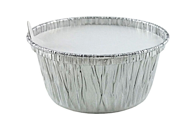 Handi-Foil 4 oz. Aluminum Foil Utility Cup w/Board Lid 125/PK