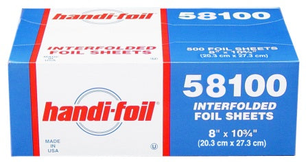 Handi-Foil 8" x 10.75" Pop-Up Foil Sheets 6 x 500/CS