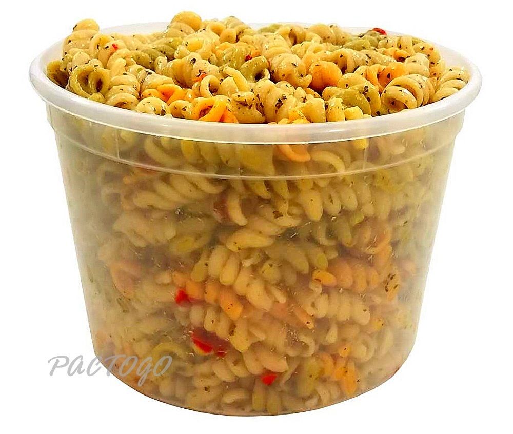 64 oz. Round Microwaveable Deli Container/Tub (Clear) Base Only NO LIDS 120/CS