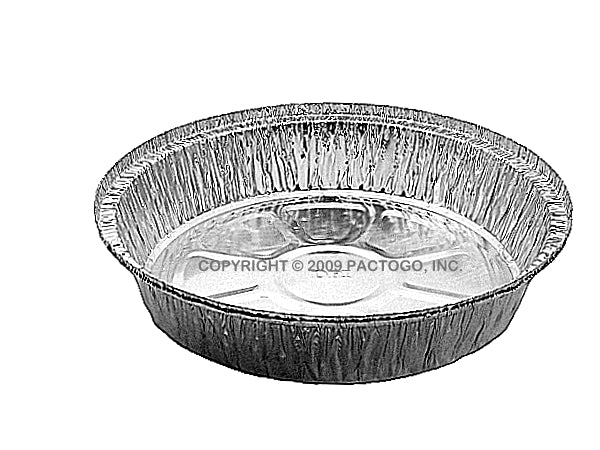 8" Round Foil Take-Out Pan w/Board Lid 50/PK