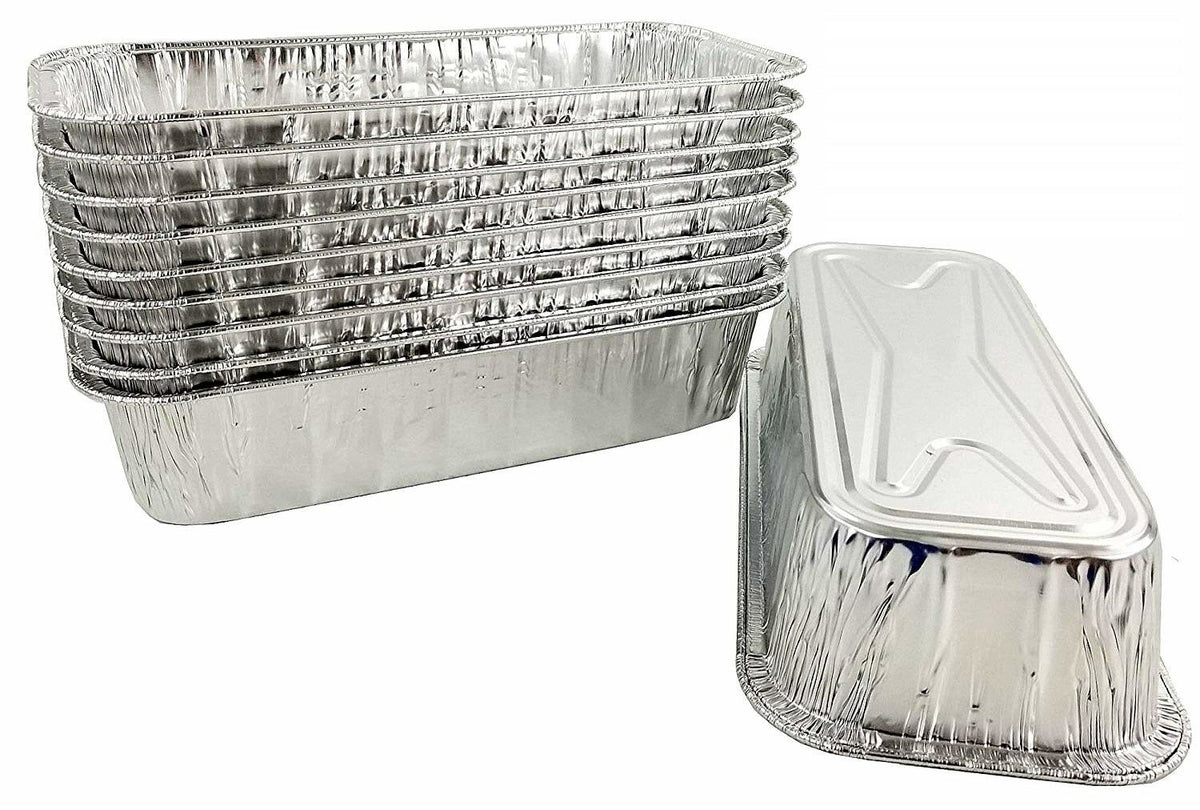 D&W Fine Pack 2 Lb. Foil Loaf Pans With Lids – 50 Sets – 45 Gauge – A86-L50
