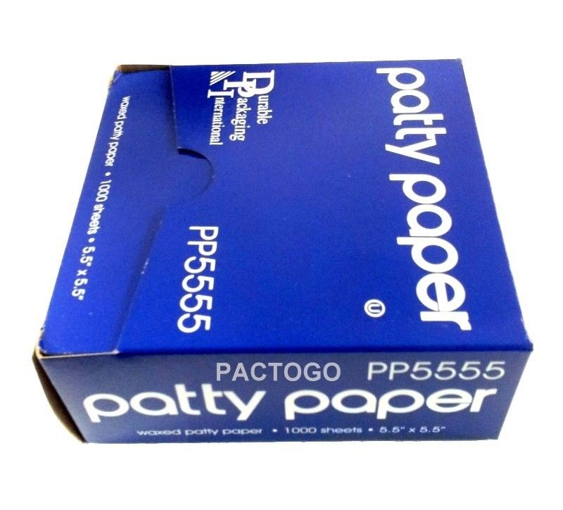 Durable 5.5" x 5.5" Waxed Patty Paper Sheets 1000/PK