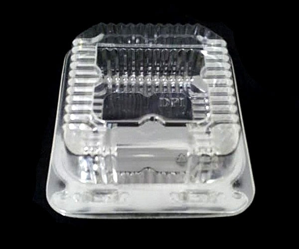 Duralock 5" x 5" x 2.75" Square Medium Clear Hinged Container 500/CS