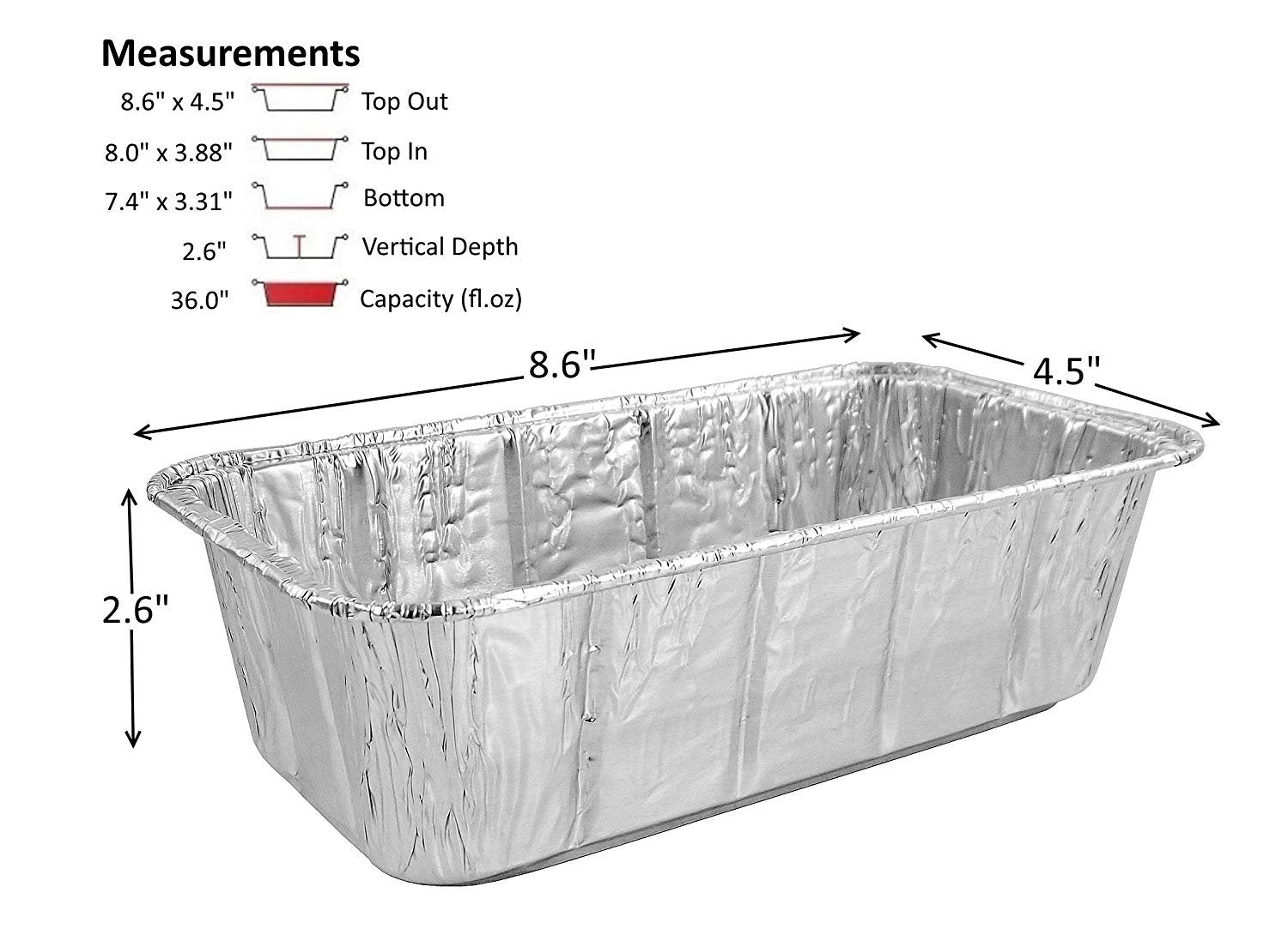 Handi-Foil 2 lb. Aluminum Foil Loaf Pan 500/CS
