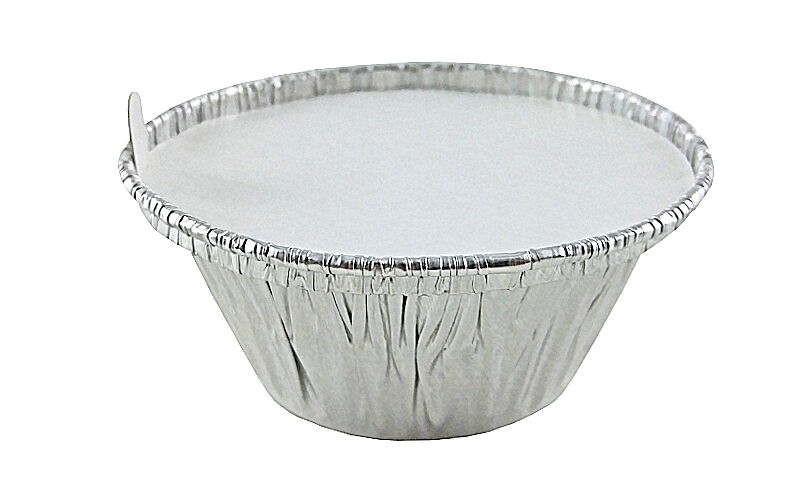 Handi-Foil 3.5 oz. Aluminum Foil Utility Cup w/Board Lid 125/PK
