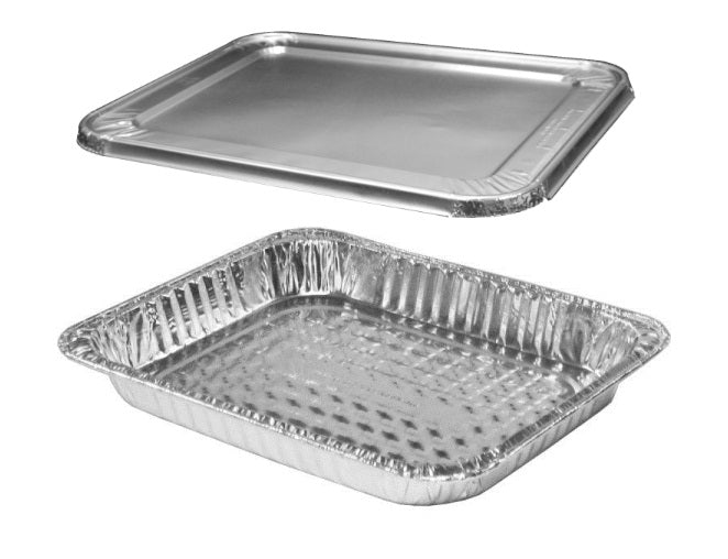 HFA Half-Size Shallow Steam Table Aluminum Foil Pan w/Lid 20/PK