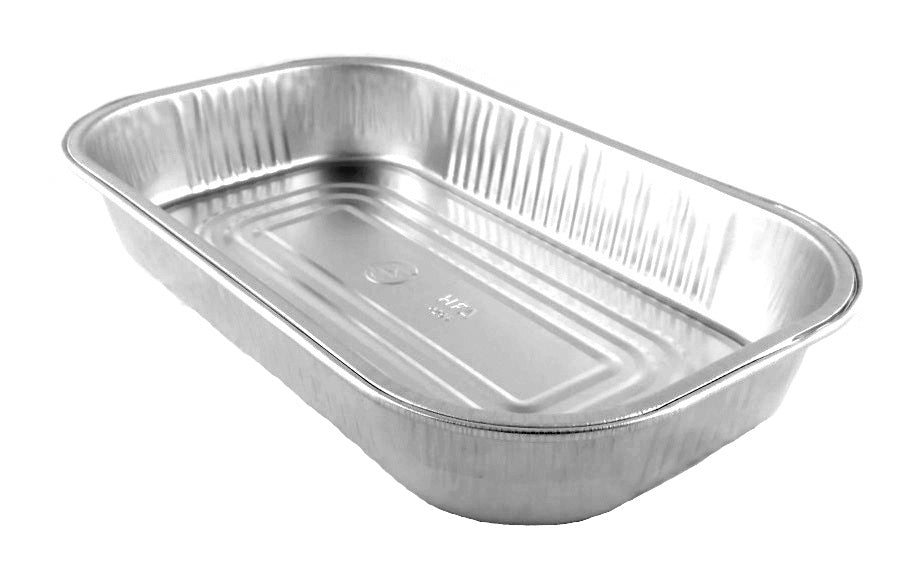 HFA Gourmet-to-Go 5 lb. Large Silver Entrée Foil Pan w/Clear Dome Lid 10/PK