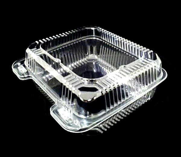 Duralock 8" x 8" x 3.5" Deep Clear Hinged Container 250/CS