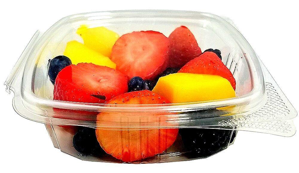 8 oz. Clear Hinged Deli Fruit Container 50/PK