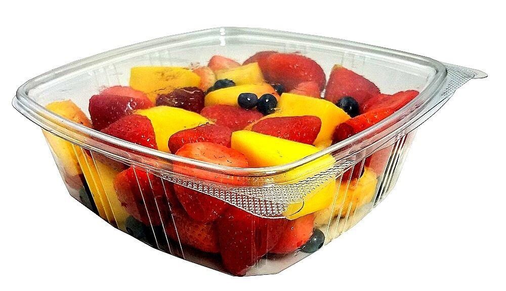 48 oz. Clear Hinged Deli Fruit Container 50/PK