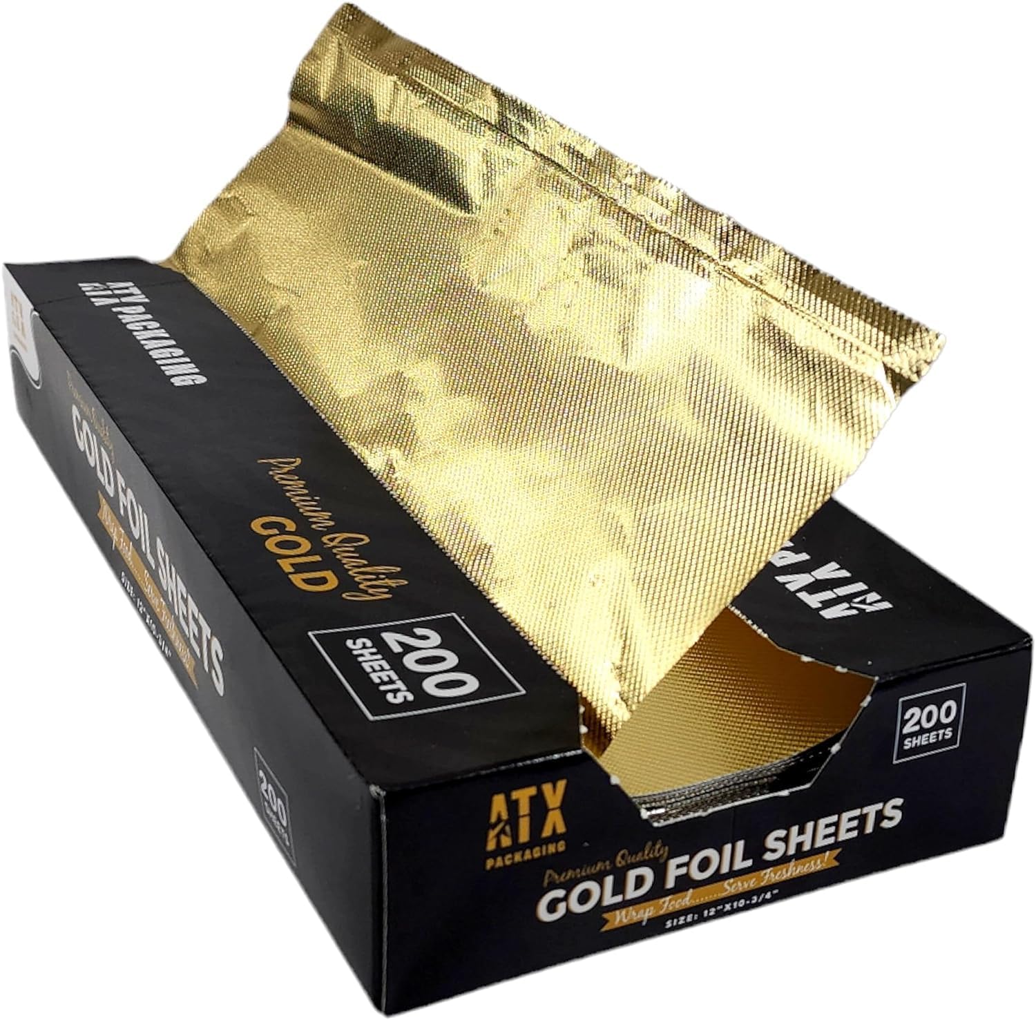 Choice 9 x 10 3/4 Gold / Silver Food Service Interfolded Pop-Up Foil  Sheets - 200/Box