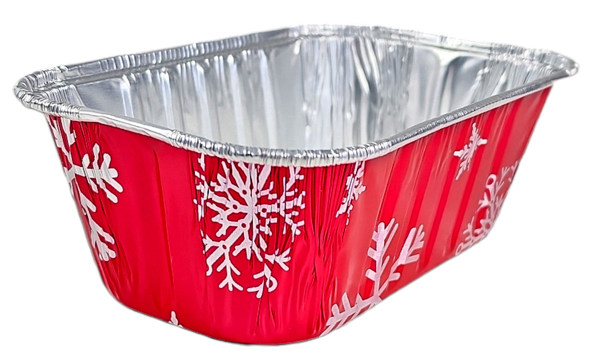 1 lb. Holiday Foil Loaf Pan with Dome Lid - #9302x, Red