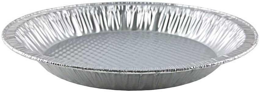 Pactogo 10" (Actual Top-Out 9-5/8 Inches - Top-In 8-3/4 Inches) Aluminum Foil Pie Pan 50/PK