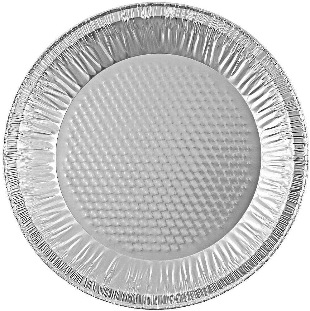 Pactogo 10" (Actual Top-Out 9-5/8 Inches - Top-In 8-3/4 Inches) Aluminum Foil Pie Pan 50/PK