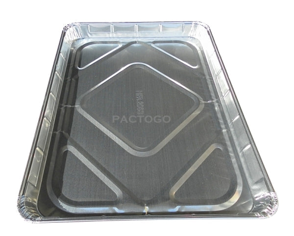 Handi-Foil 1/2 Size Sheet Cake Aluminum Foil Pan w/Clear Low Dome Lid 10/PK
