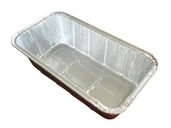 Handi-Foil 1 1/2 lb. Aluminum Foil Loaf Pan IVC w/Clear Dome Lid 50/PK –