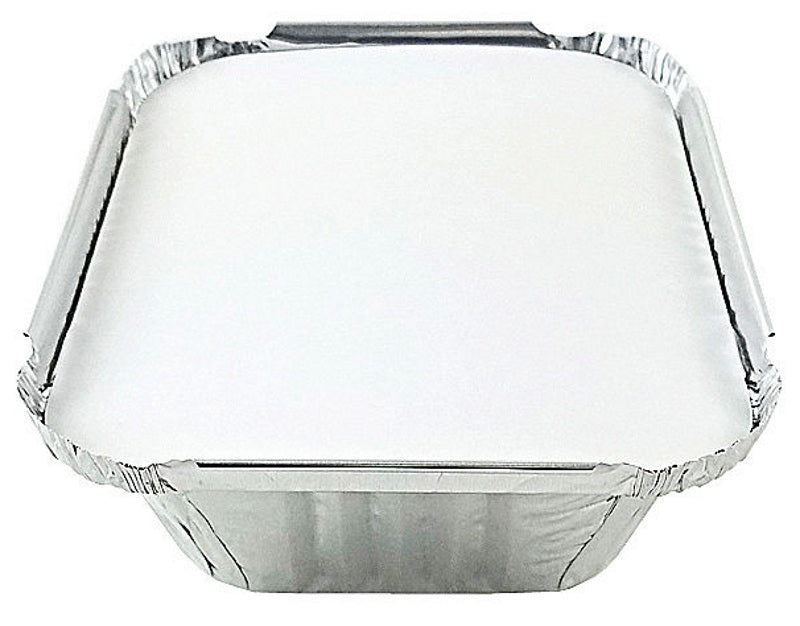 PTG 4 lb. Oblong Entrée Take-Out Foil Pan With BOARD Lid Combo 250