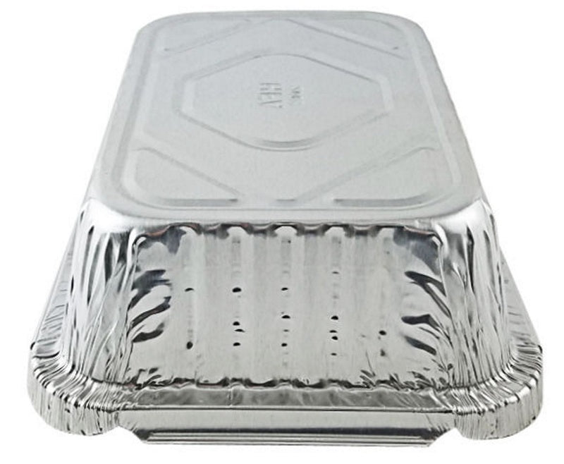 1 1/2 lb. Oblong (Deep) Take-Out Foil Pan w/Board Lid 500/CS –