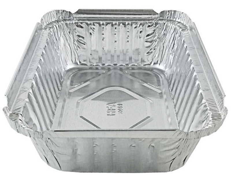 1½ lb. Shallow Carry Out Foil Pan with Plastic Lid - Case of 500 - #230P