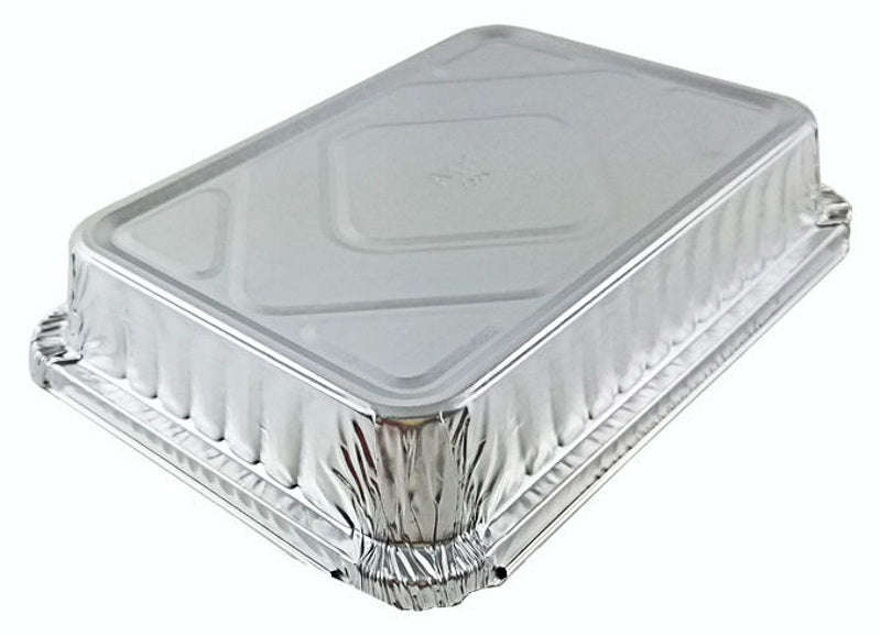 1½ lb. Shallow Carry Out Foil Pan with Plastic Lid - Case of 500 - #230P