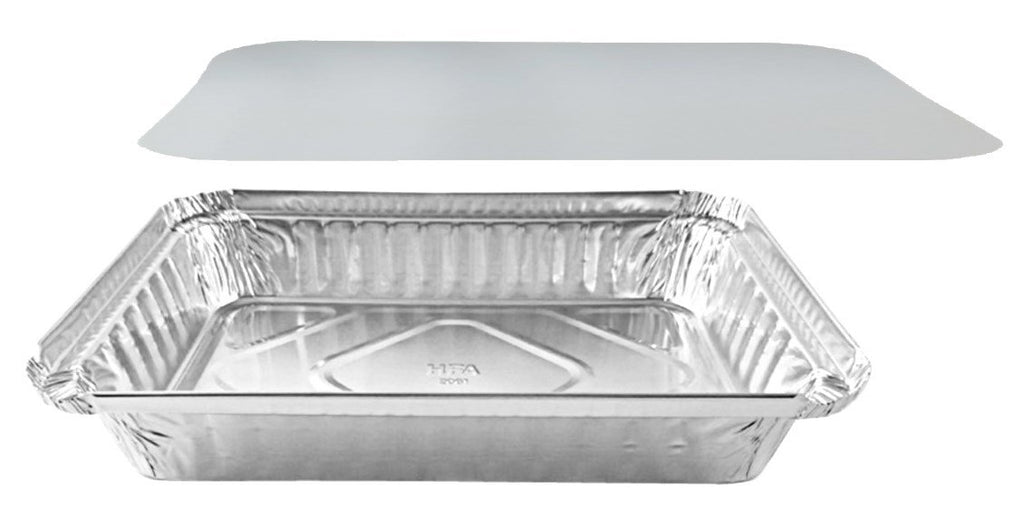 1½ lb. Shallow Carry Out Foil Pan with Plastic Lid - #230P