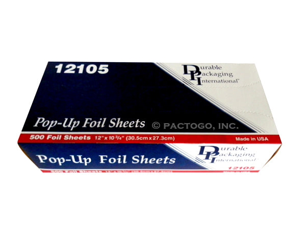 Durable 12" x 10.75" Pop-Up Foil Sheets 500 Sheets/PK