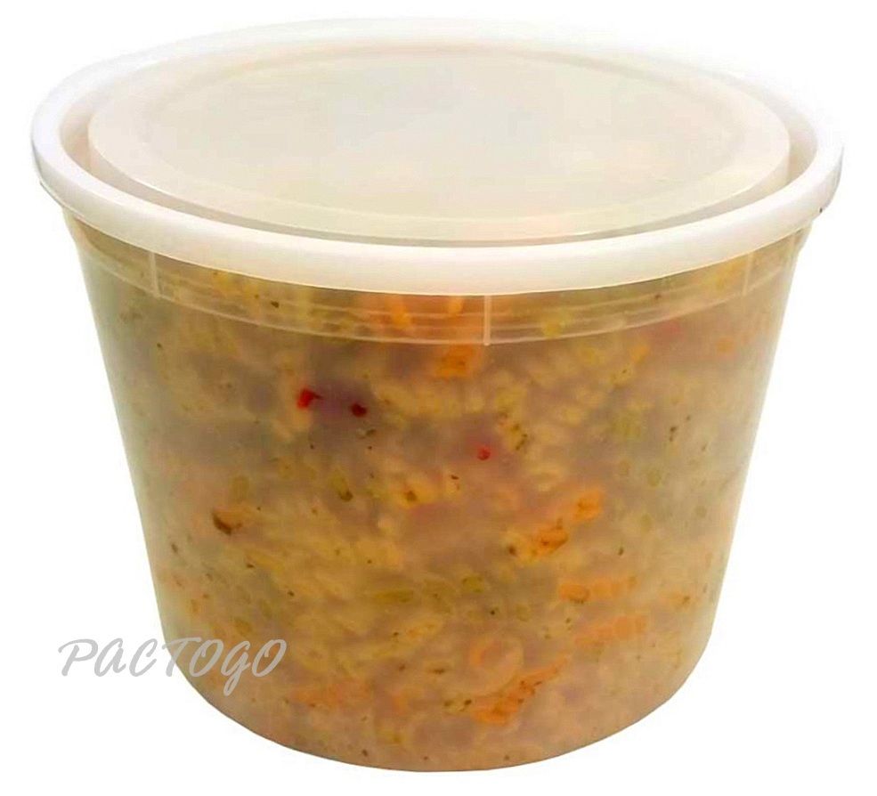 12 oz. Round Microwaveable Deli Container Combo Set (Clear) 48/PK