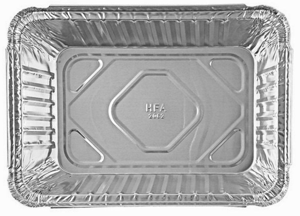 2¼ lb. Disposable Aluminum Foil Carryout Pan with Plastic Lid #250P