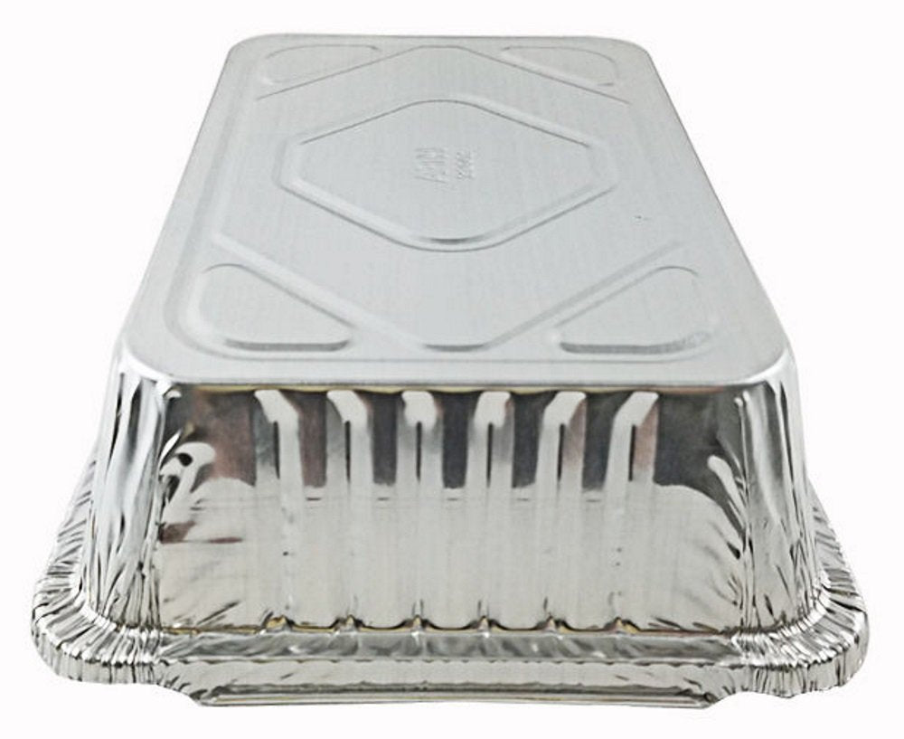 2 1/4 lb. Oblong Take-Out Foil Pan w/Dome Lid Combo Pack 250/CS