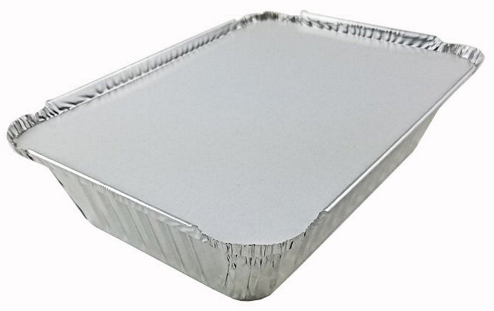 2¼ lb. Disposable Aluminum Foil Carryout Pan with Plastic Lid #250P