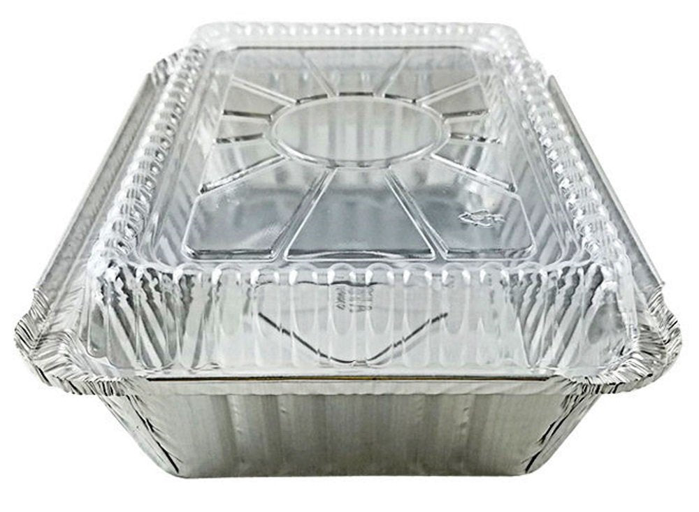 Aluminum Pan Oblong Take Out Foil Baking Containers with Dome Lids