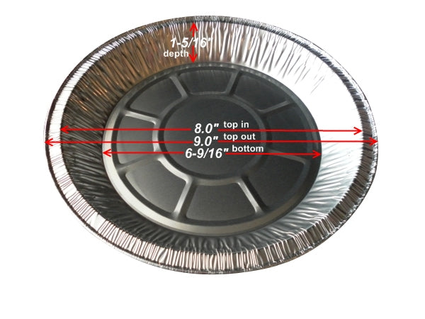 D&W Fine Pack 10918 9 Foil Pie Pan 1 1/16 Deep - 50/Pack