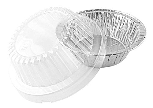 100 Pack Mini Individual Pot Pie Pans, Round Disposable Aluminum