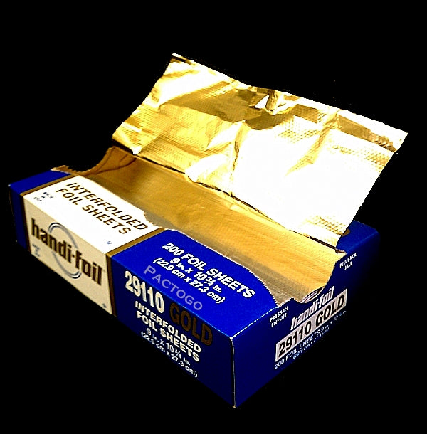 Handi-Foil 9 x 10.75 Gold Pop-Up Foil Sheets 12 x 200/CS –