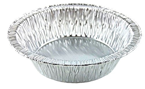 MT Products 4 1/4 Disposable Aluminum Foil Tart / Pie Pan 7/8 Deep - (50 Pieces)