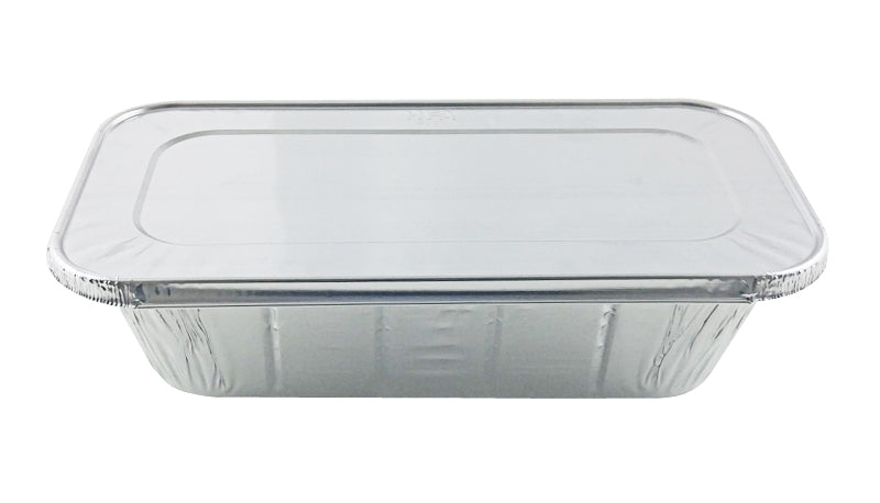 HFA Gourmet-to-Go 6 lb. Extra-Large Silver Entrée Foil Pan w/Clear Dom –