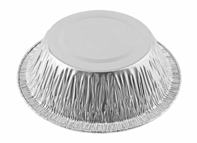 Durable 4 7/8" Foil Tart Pan 1 1/4" Deep w/Clear Dome Lid 50/PK