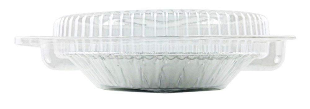 HFA 6 Foil Pie Pan w/Clear Low Dome Clamshell Container Combo 50/PK