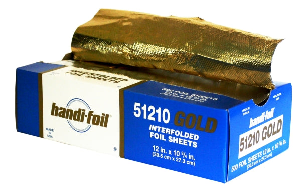Handi-Foil 9x10.75 Gold Aluminum Foil Premium Quality Pop-Up Sheets 2 x  200PK (Pack of 400)