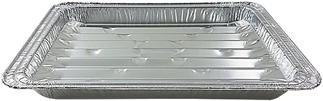 Party Source Broiler Aluminum Disposable Pans 100ct, Silver