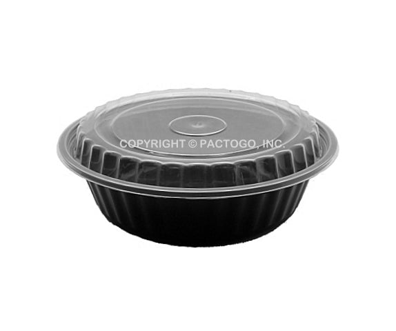 12 oz. Rectangular Black Container With Lid Combo 50/PK