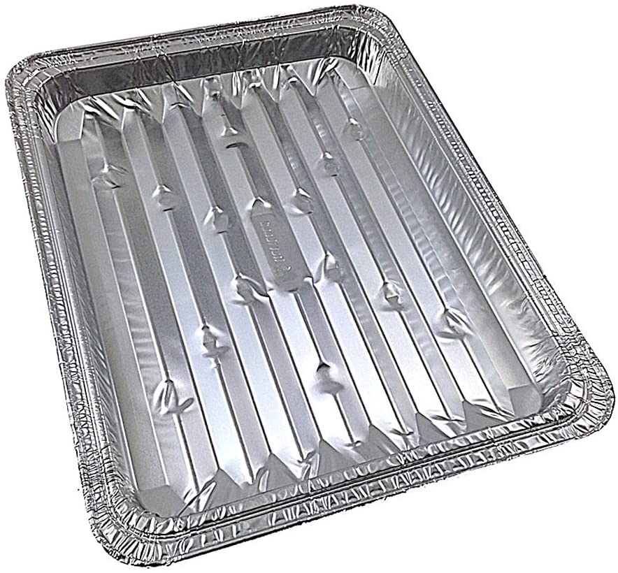 Stock Your Home Disposable Aluminum Foil Broiler Pans, 10 Pack, 13x9 I