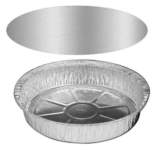 Choice 8 Round Heavy Weight Foil Take-Out Pan - 500/Case